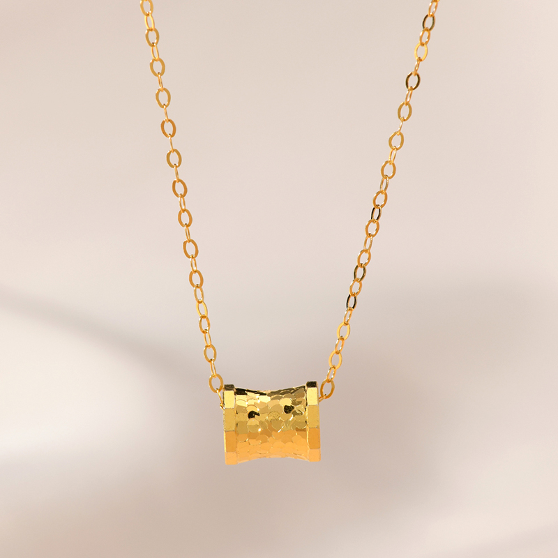 New silver jewelry, light luxury and niche design, fashionable and versatile, golden silver necklace, bringing you a continuous flow of wealth detail image 5