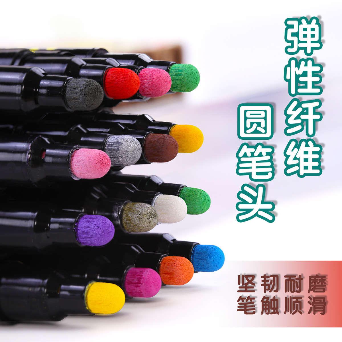 A 24-color set of acrylic markers, double-headed water-based marker pens, art hand-drawn stone graffiti pens details Picture