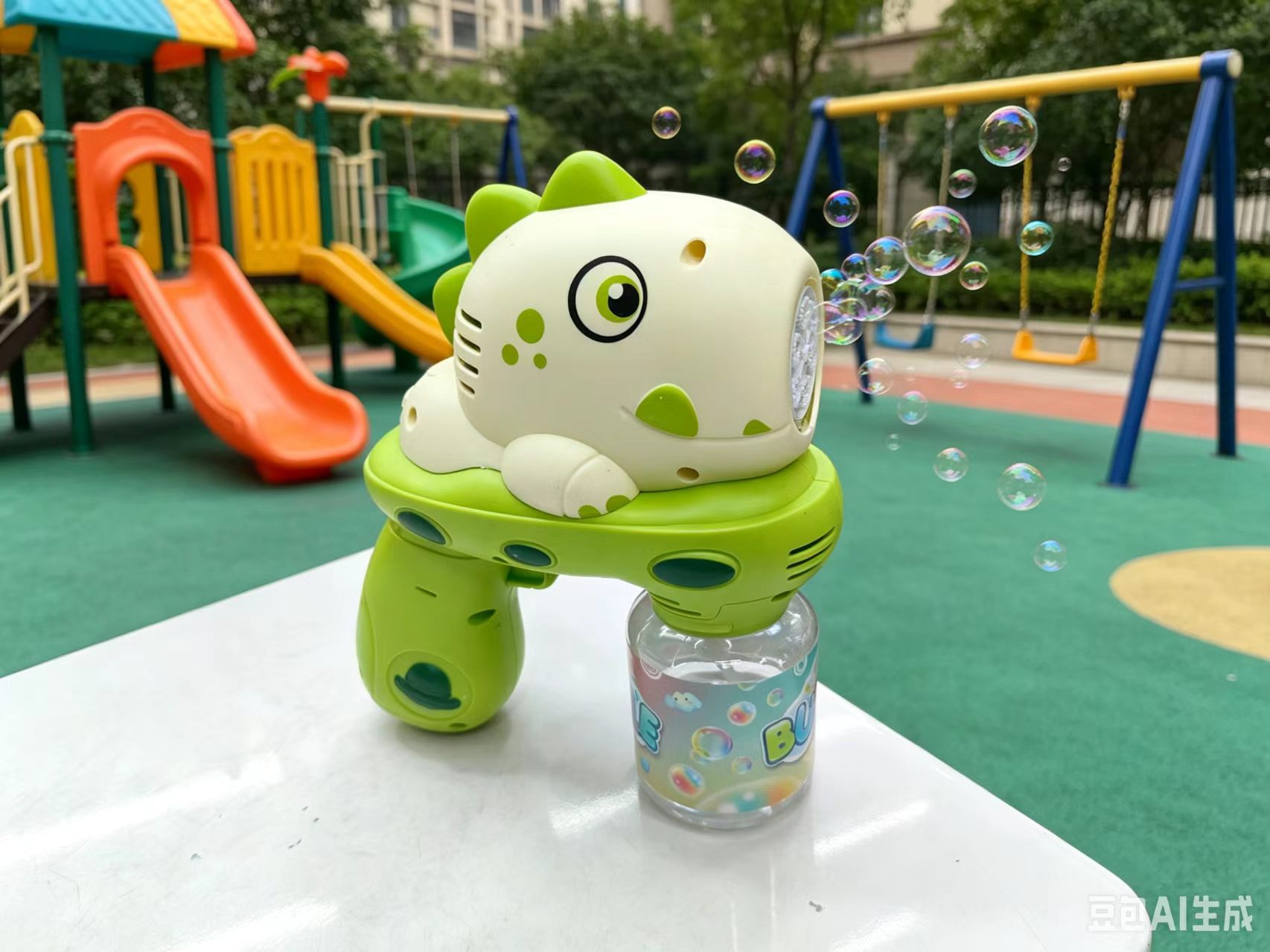 Little Dinosaur Bubble machine, children's fully automatic bubble blowing gun, electric handheld, popular outdoor toy Application Scenario