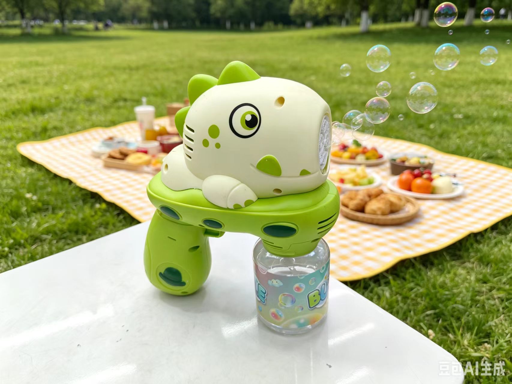 Little Dinosaur Bubble machine, children's fully automatic bubble blowing gun, electric handheld, popular outdoor toy Item Picture