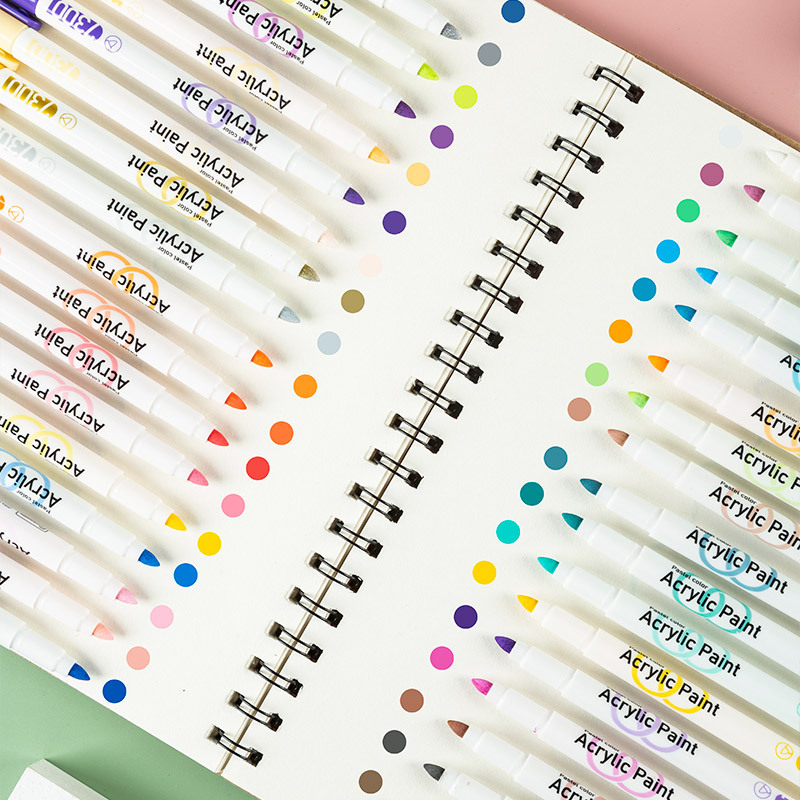 Guangna 7300 pastel acrylic pen Cotton core 36-color water-based marker pen set Shoes DIY Graffiti drawing pen details Picture