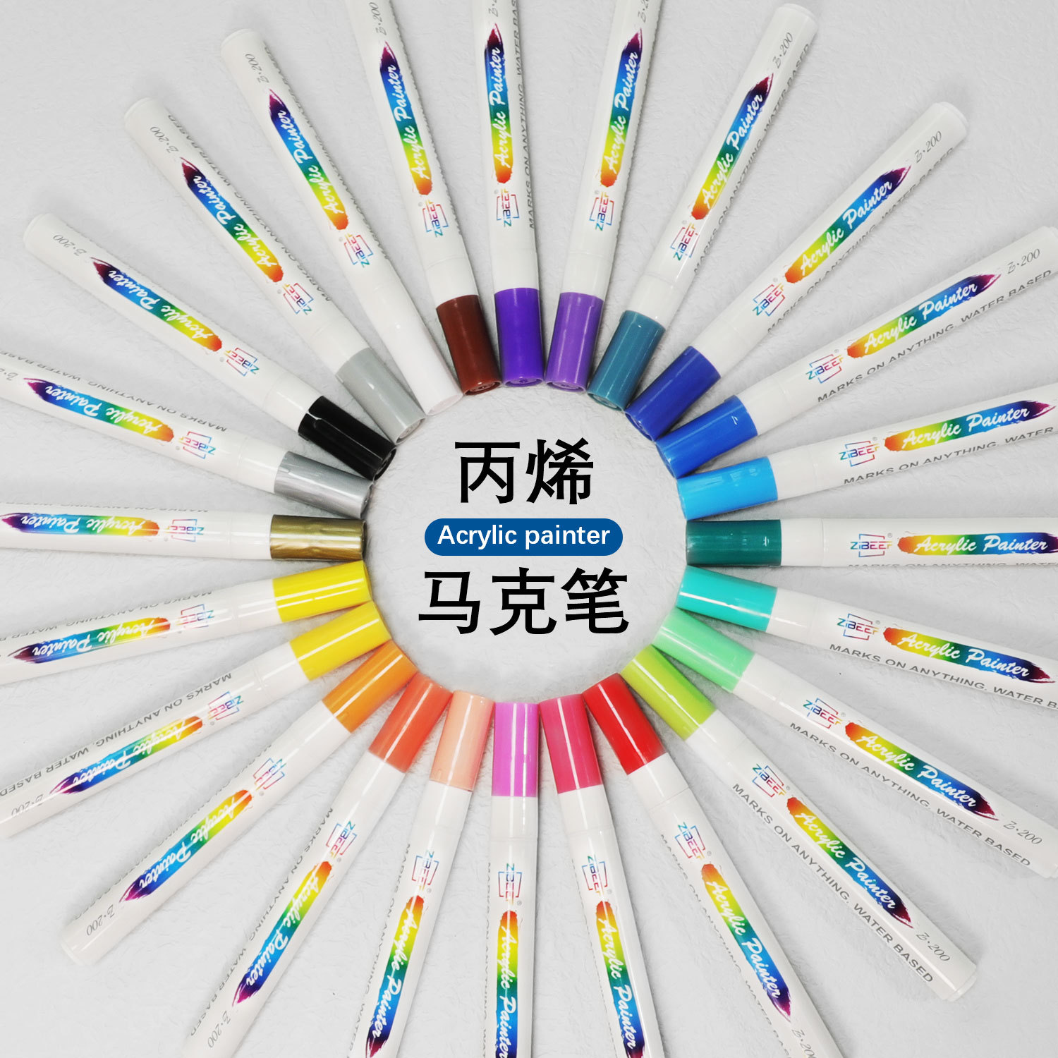 Wholesale of acrylic markers in 24-color and 36-color sets, stone graffiti art drawing pens, waterproof paint pens Application Scenario