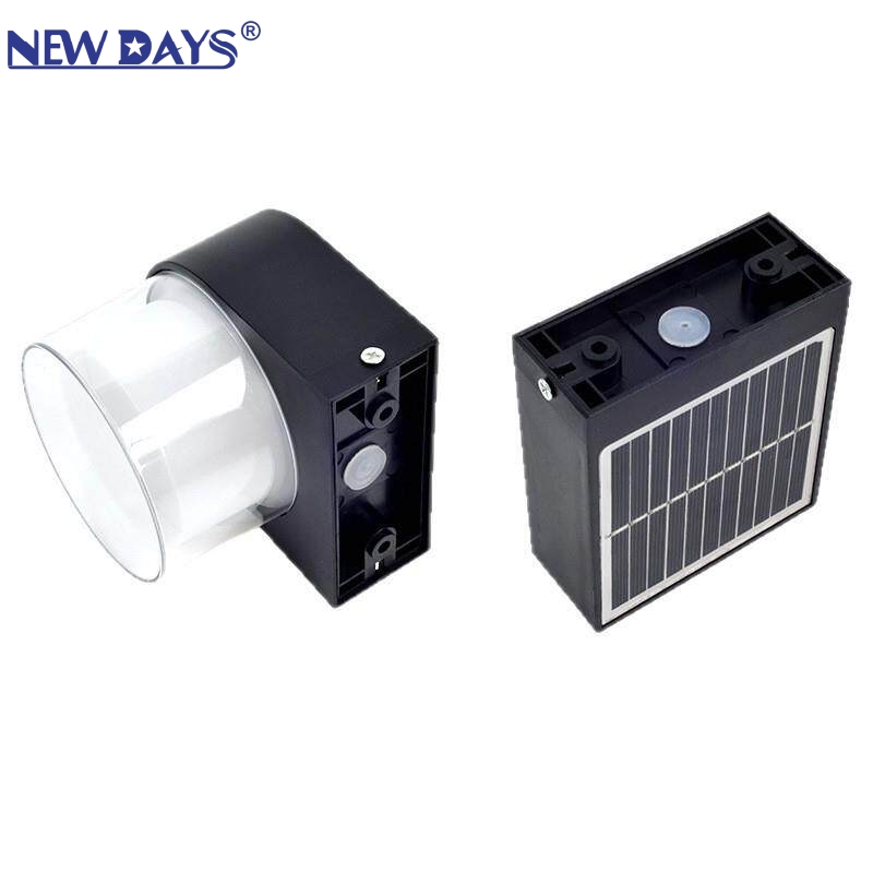 NEWDAYS brand cross-border new led solar wall lamps, outdoor waterproof energy-saving high-brightness lighting lamps, sensor atmosphere balcony lamps and solar panel garden lamps Item Picture