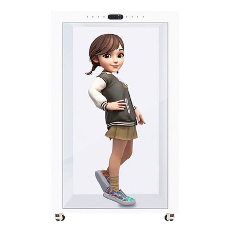 Customized virtual AI digital human transparent cabinet, naked-eye 3D holographic cabinet, voice interaction holographic cabin, welcome animation production. 154325451 details Picture