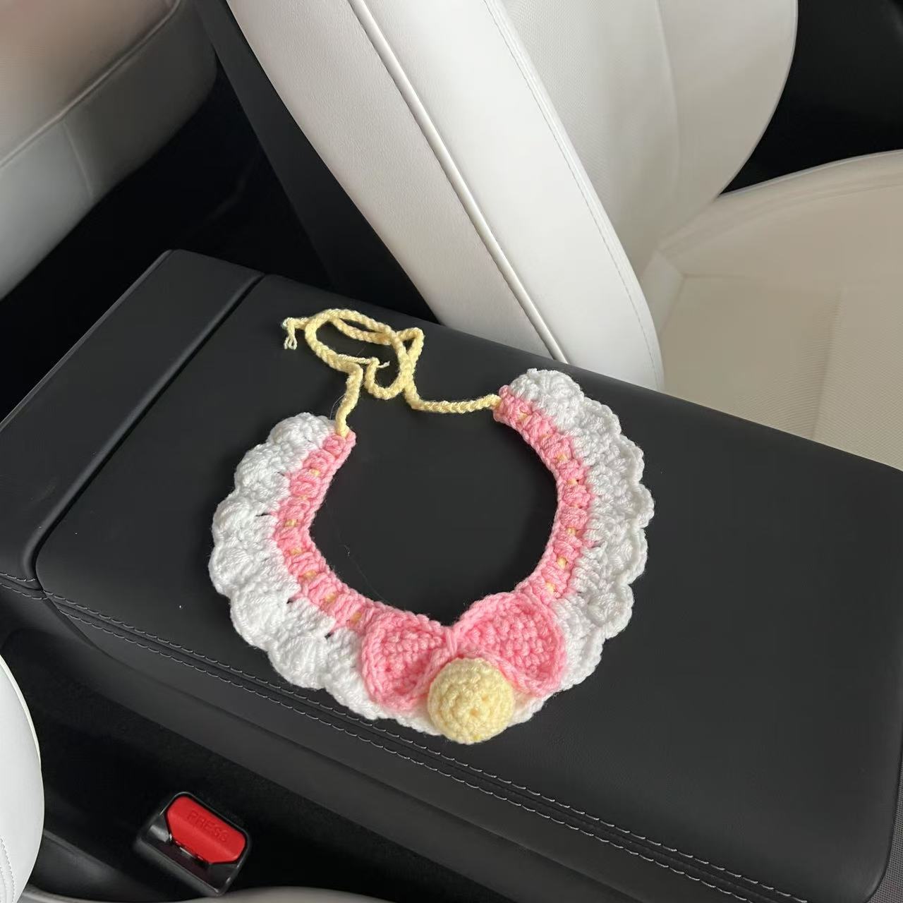 Pet saliva wipes, cat woven dog scarves, pet scarves, pet jewelry, birthday hats details Picture