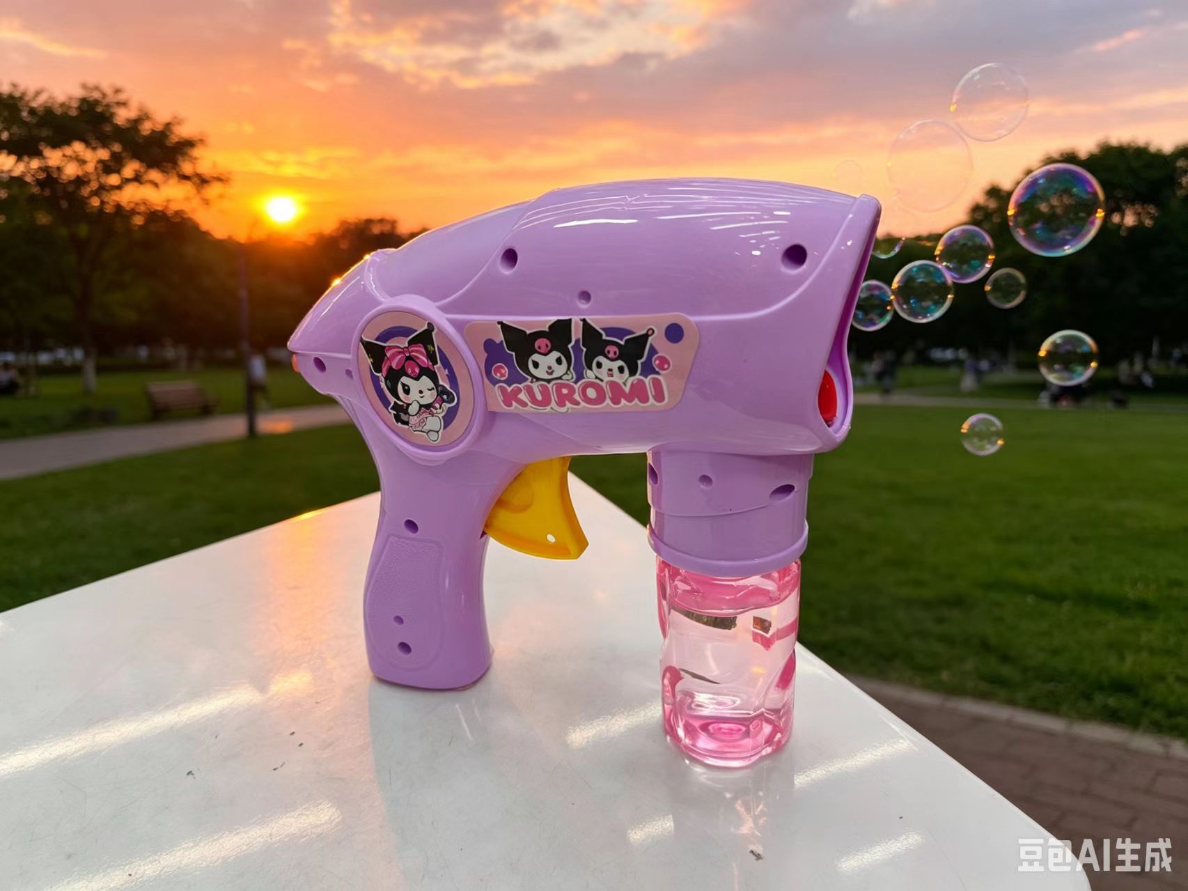 Kulomi Bubble machine, children's fully automatic bubble blowing gun, electric handheld, girlish outdoor internet-famous toy detail image 2