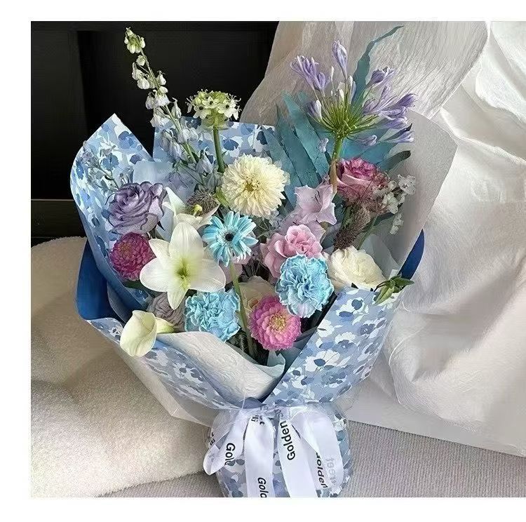 Flower wrapping paper (summer flower tea) Valentine's Day gift paper waterproof flower wrapping paper detail image 7