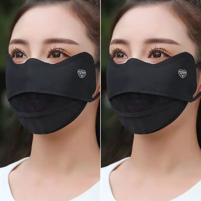 防晒口罩夏季面罩女透气骑行防紫外线可水洗薄款高颜值新款护眼角
