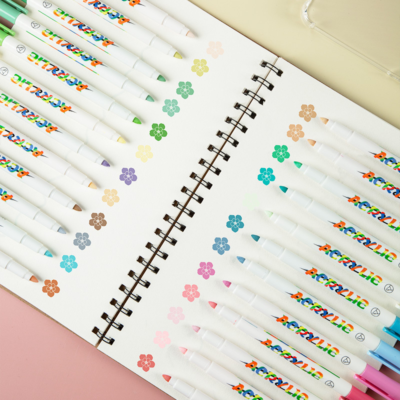 Guangna 7600 Morandi Color Acrylic Pen, Art Marker Pen, Water-based Animation Painting, Color Painting and Graffiti Pen set details Picture