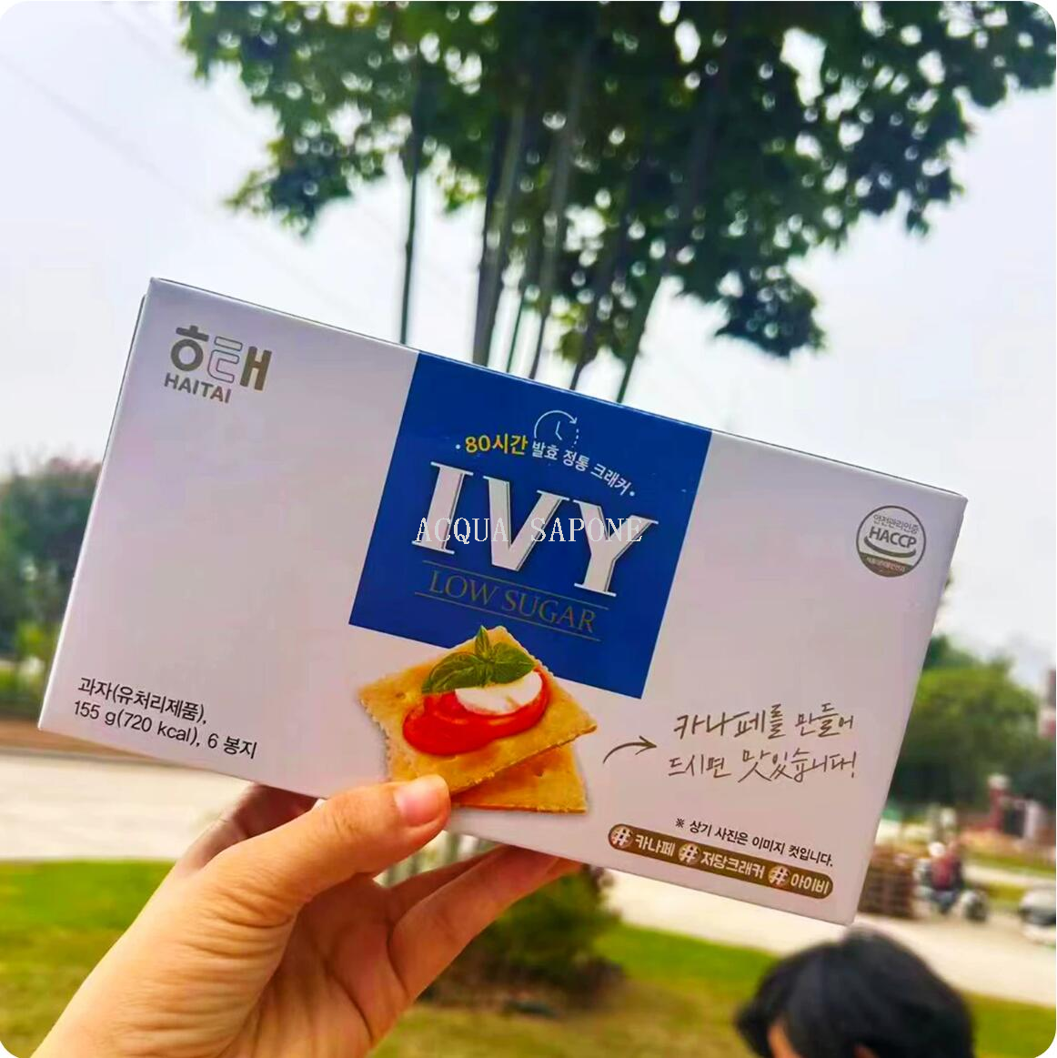 Free shipping! Korean imported Haitai IVY cookies 155g Chanel snack food meal replacement crispy soda snacks details Picture