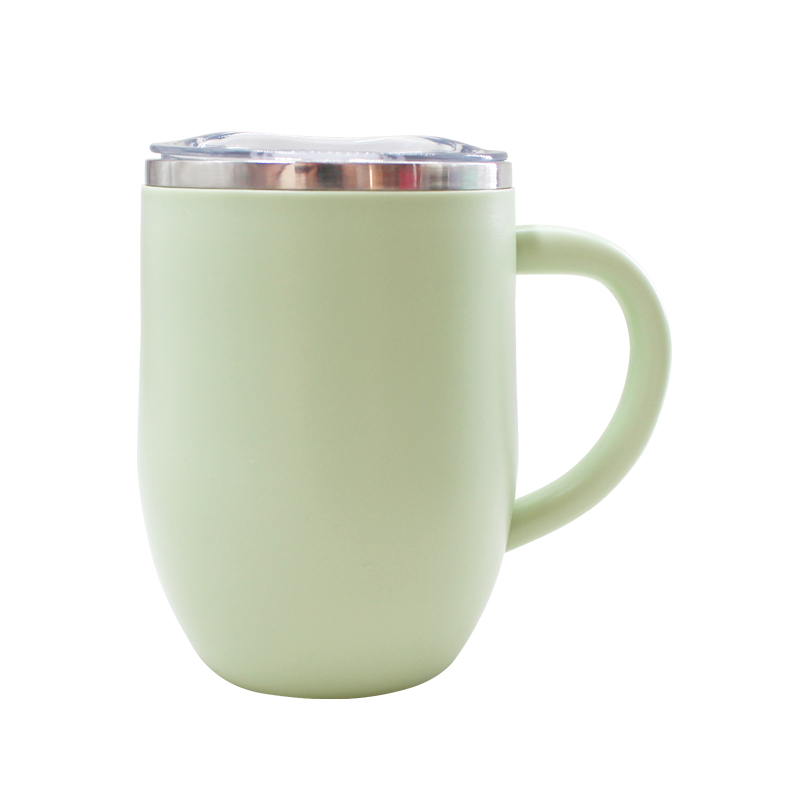 Colorful handle with lid, 304 stainless steel inner liner, 350ml portable outdoor sports dual-effect summer new style Item Picture