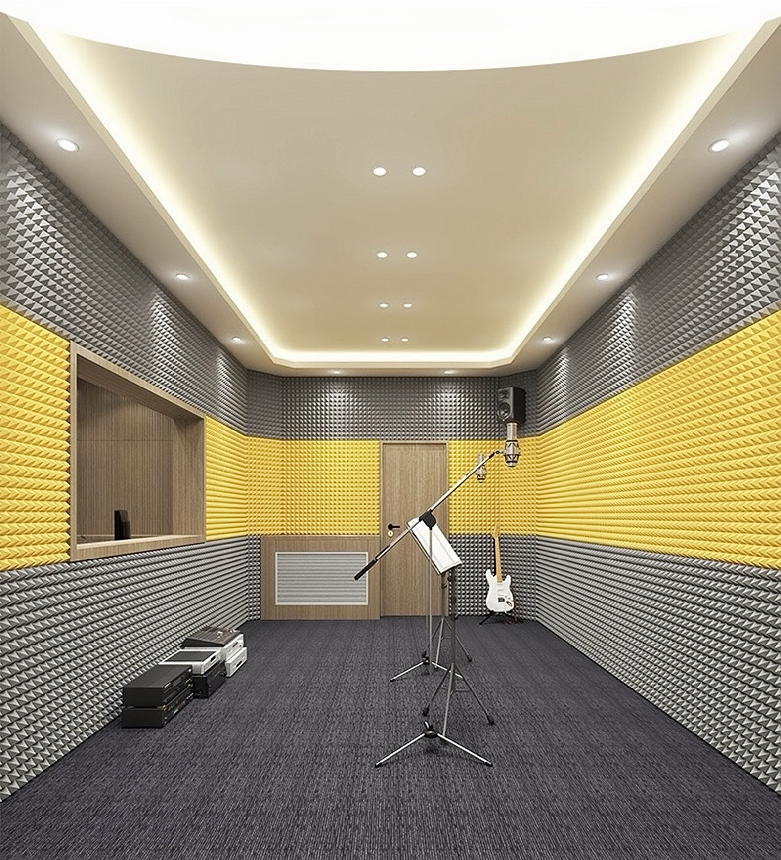High-density sound-absorbing egg cotton! It can reduce echo and noise, is flexible and shock-absorbing without deformation, comes with self-adhesive backing for easy installation, and is suitable for e-sports rooms, recording studios, and live streaming rooms. Multiple colors and styles are available for selection pic 4