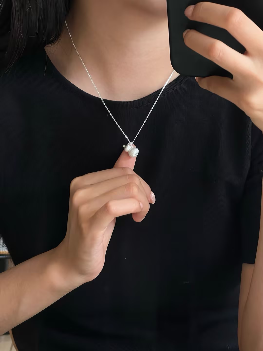 亚克力材质长款项链女简约百搭DIY手工新款饰品