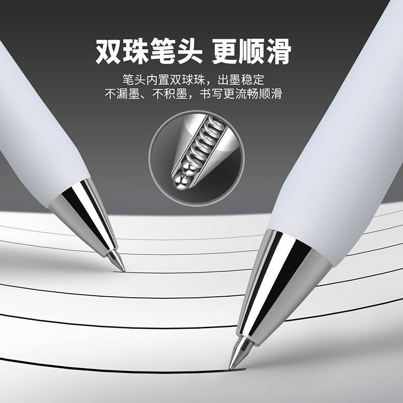 Bao Ke High Appearance level soft grip Press gel Pen PC1975 Black quick-drying 0.5mm student exam gel pen Specification image