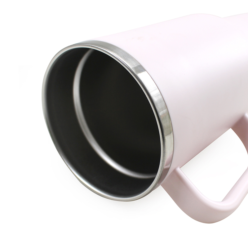 Cross-border 40oz car cup with handle, large-capacity water cup, 5D printed logo, 304 stainless steel outdoor sports portable water cup details Picture