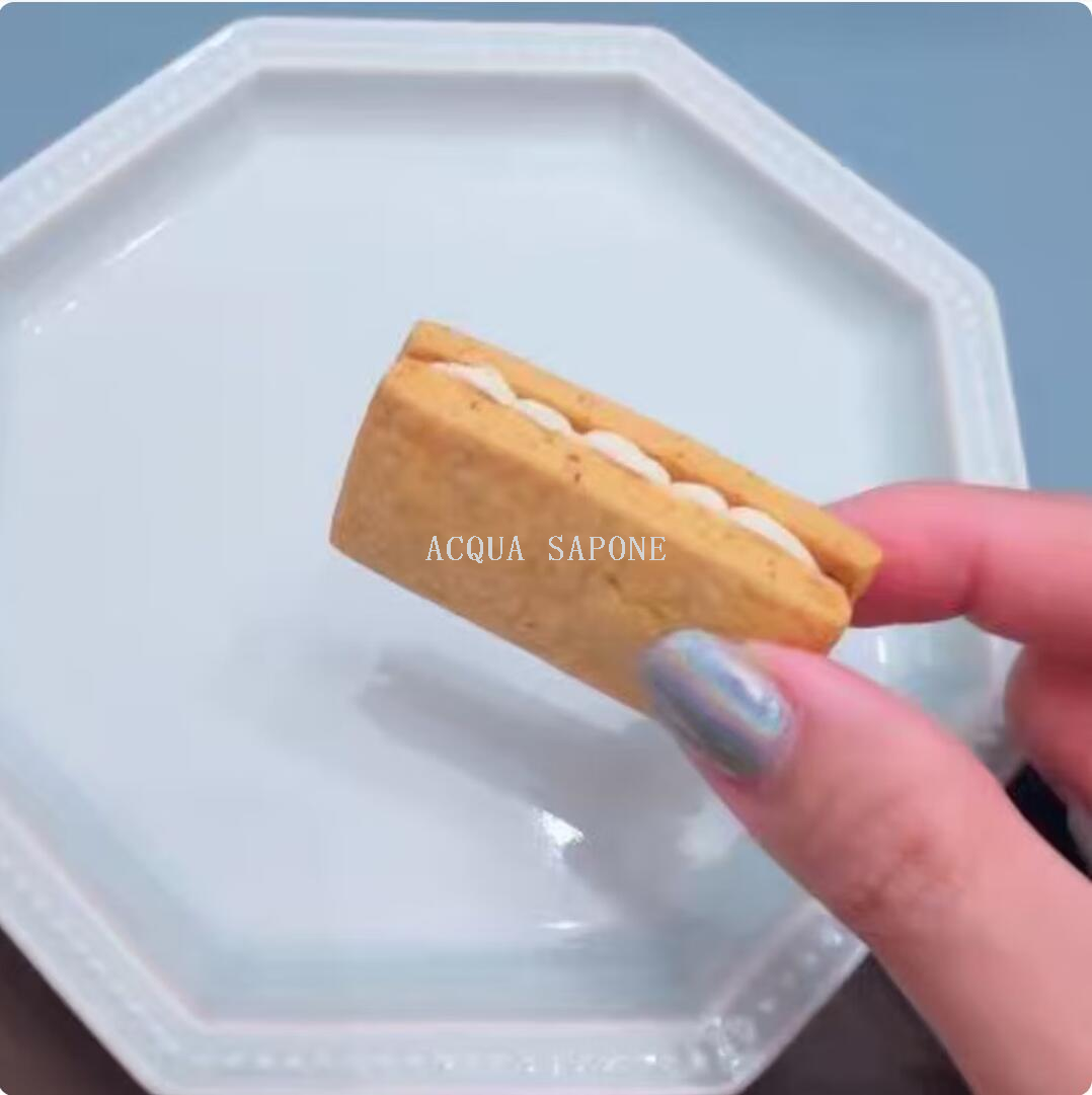 Free shipping! Japanese imported snack, Glico cookies, vegan lemon vanilla flavored sandwich cookies 75g Specification image