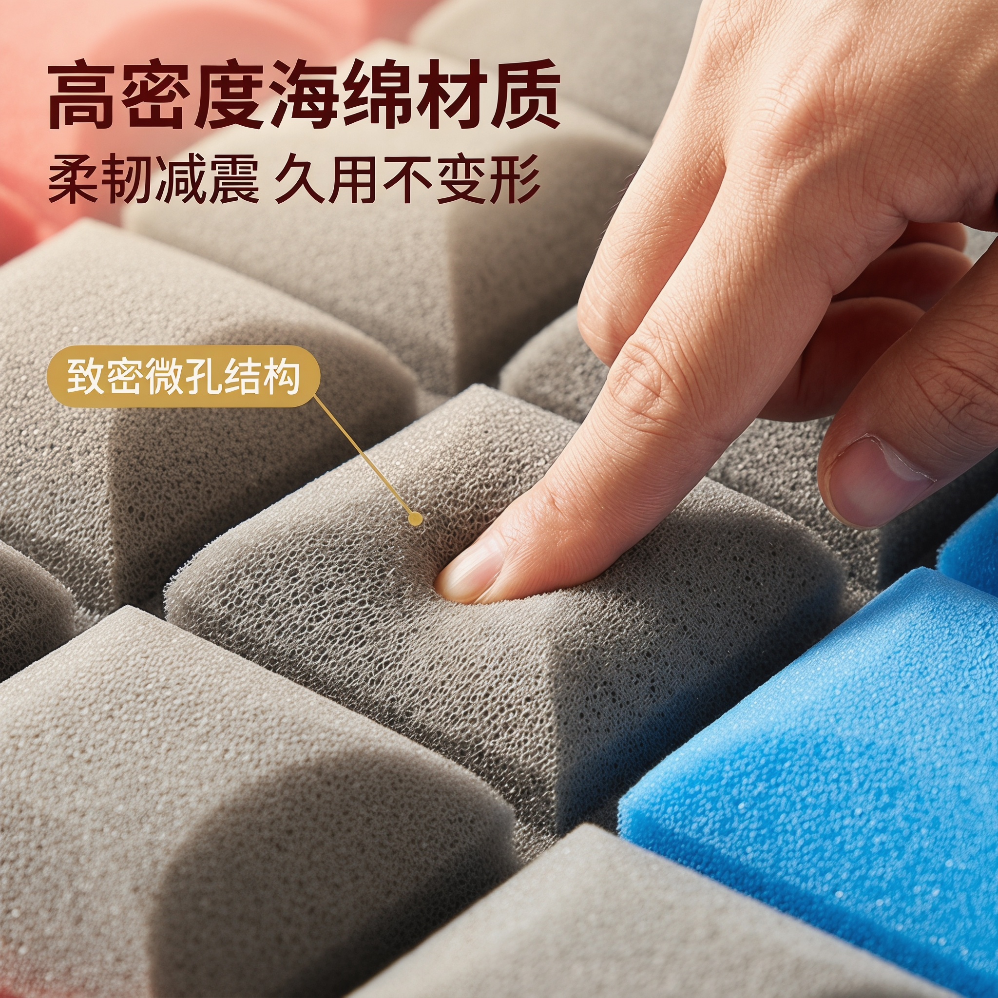 High-density sound-absorbing egg cotton! It can reduce echo and noise, is flexible and shock-absorbing without deformation, comes with self-adhesive backing for easy installation, and is suitable for e-sports rooms, recording studios, and live streaming rooms. Multiple colors and styles are available for selection details Picture
