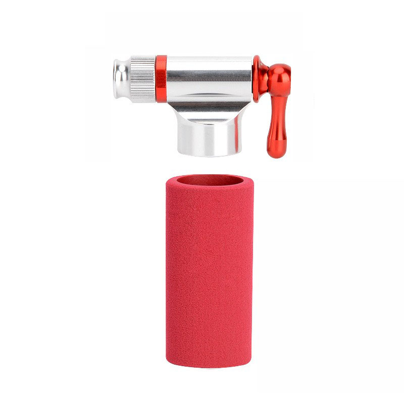 PC005 bomba de emergencia aleación de aluminio bomba de bicicleta mini kit llevar rosca CO2 co2 cabeza inflable rápida details Picture
