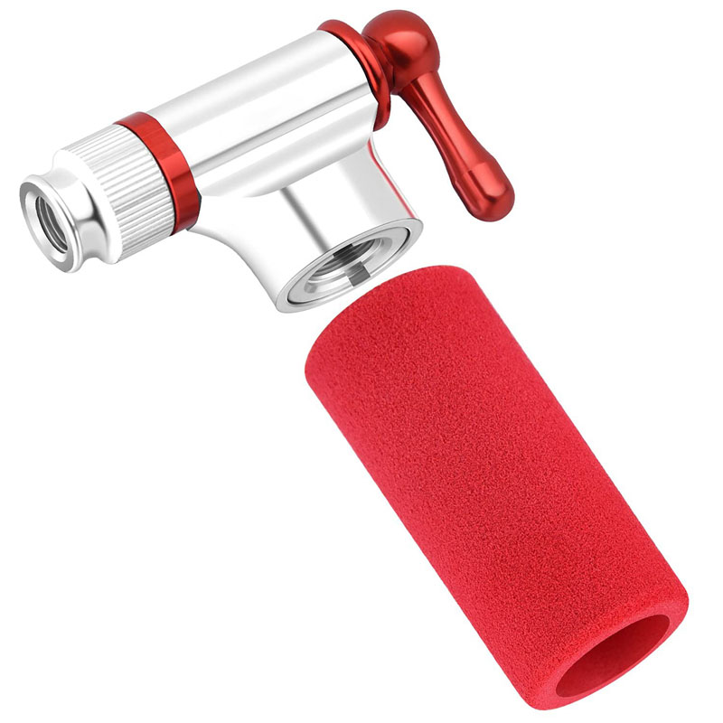 PC005 bomba de emergencia aleación de aluminio bomba de bicicleta mini kit llevar rosca CO2 co2 cabeza inflable rápida