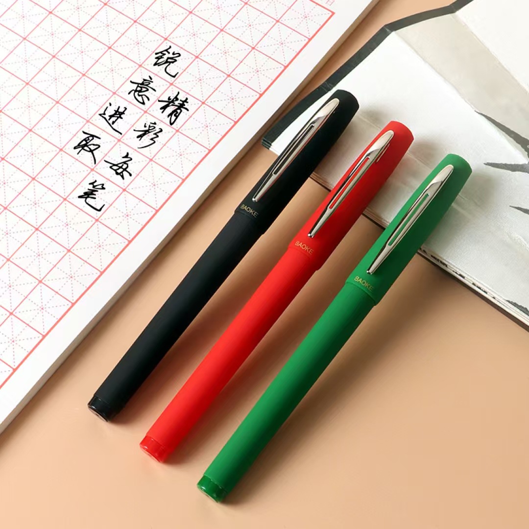 Baok PC5688 Calligraphy gel Pen, Business signature pen, large-capacity ballpoint pen, signature pen, carbon ink pen details Picture