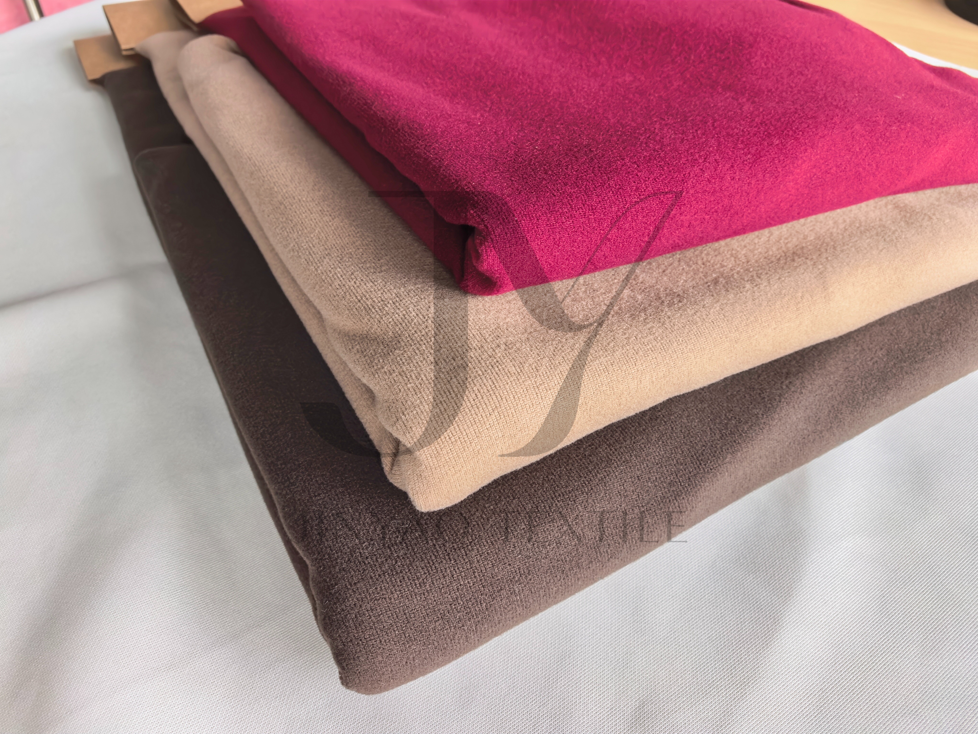 1×1 ribbed German velvet fabric, high-elasticity and warm German velvet fabric in stock