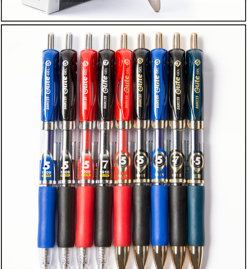 Baok Business Office signature pen, ballpoint pen, gel pen, blue-black 0.5. Press the prescription pen to print Logo pic 8