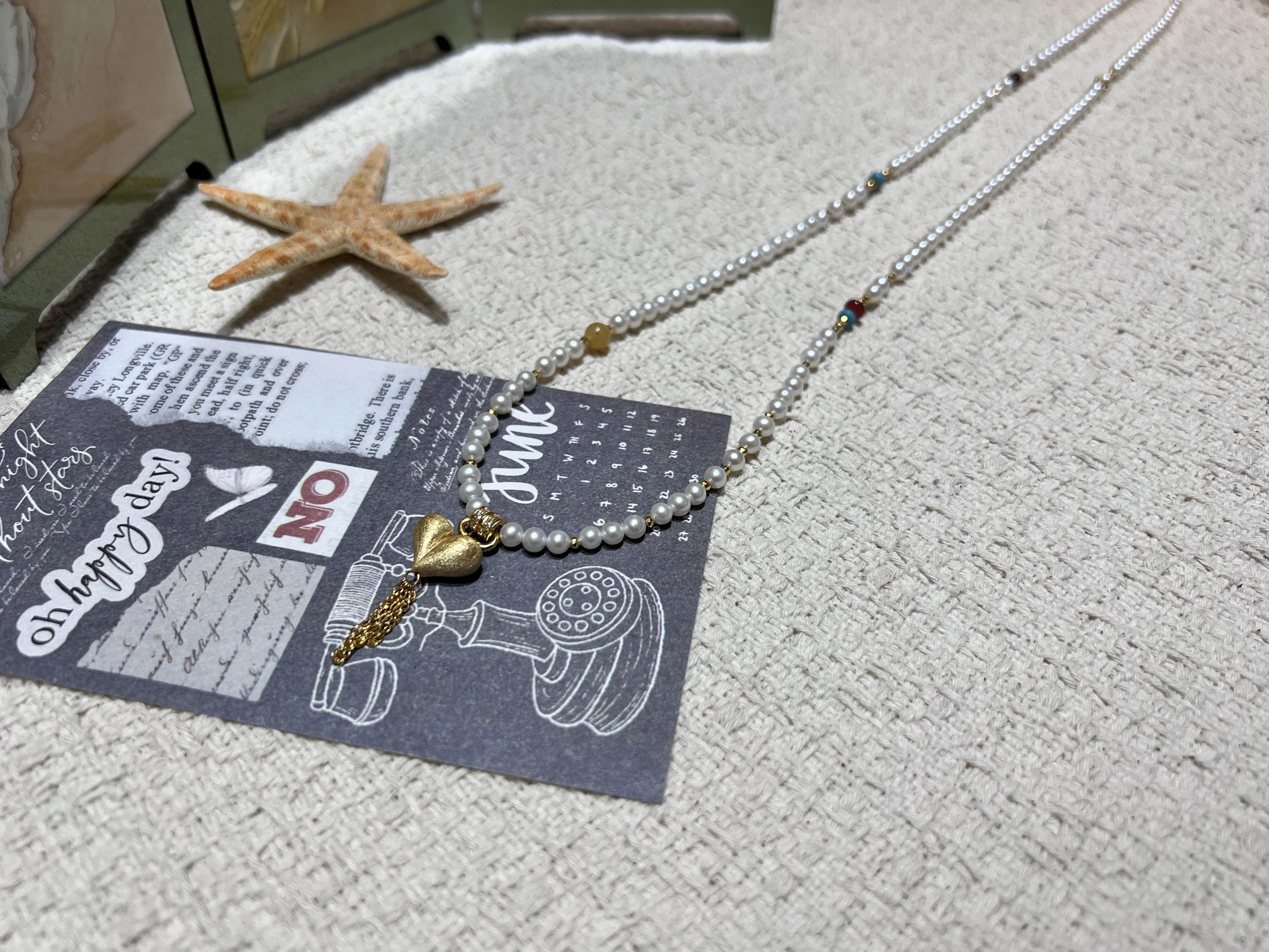 Natural freshwater round pearls paired with 925 silver jewelry Shun Ai pearls detail image 3