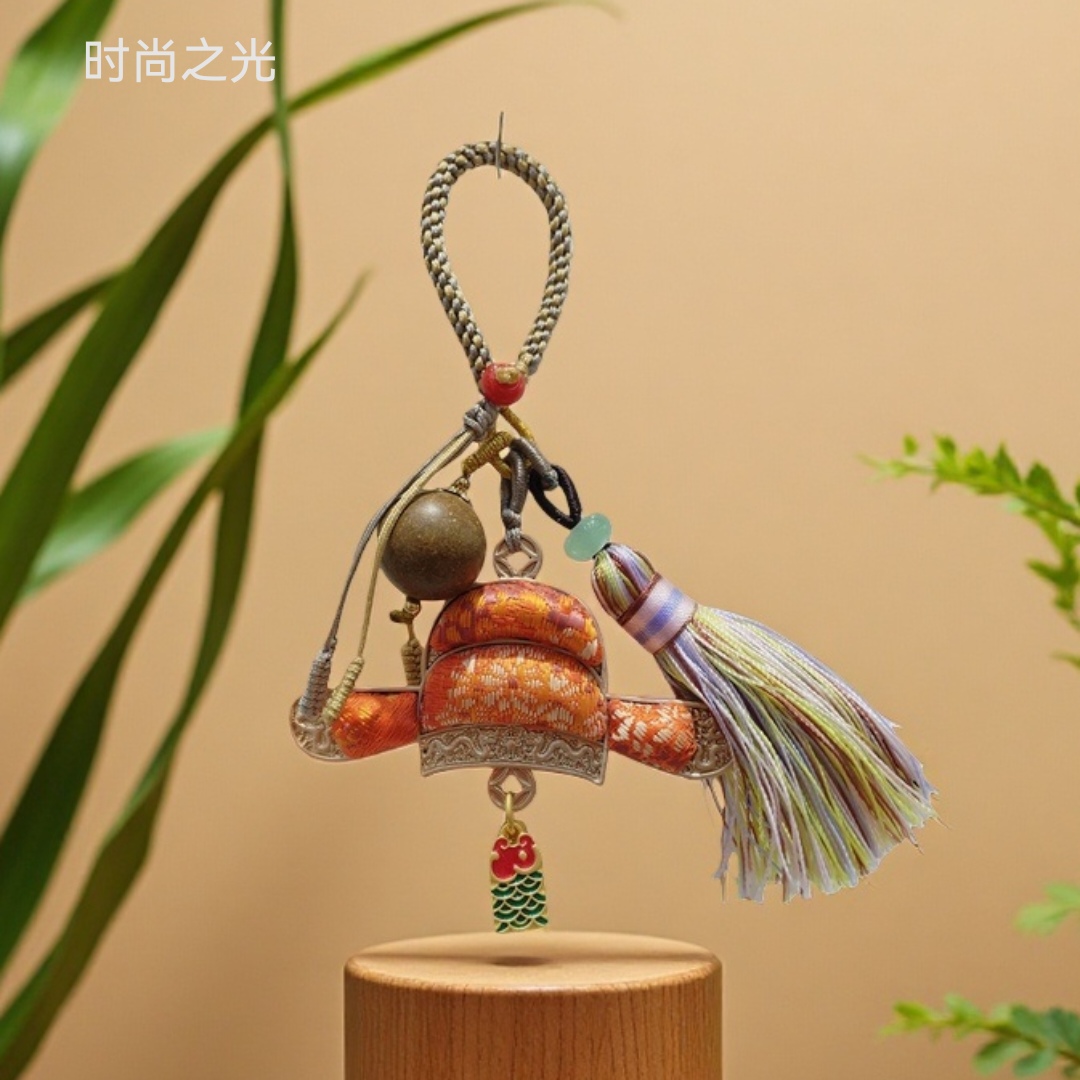 时尚简约宋锦饰品挂饰其他药香珠挂件成品个性百搭日常佩戴 Specification image