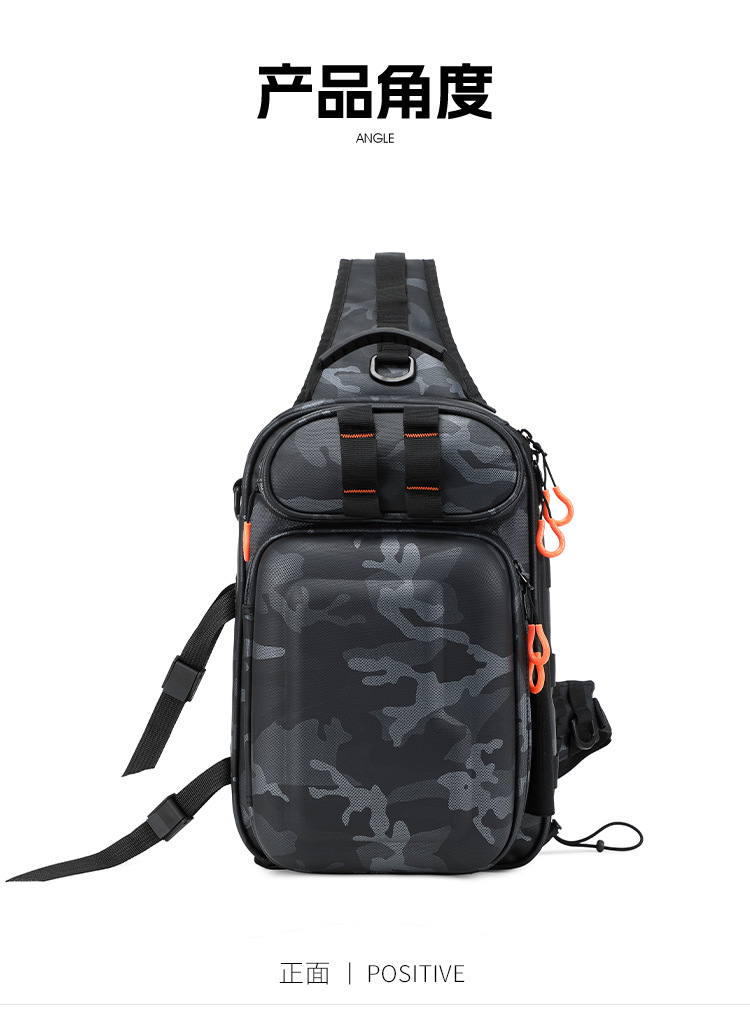 Lure bag: Multi-functional lure bag, dual-purpose high-end PVC hard shell waterproof backpack, crossbody bag, outdoor travel bag, cycling bag, fishing bag detail image 9