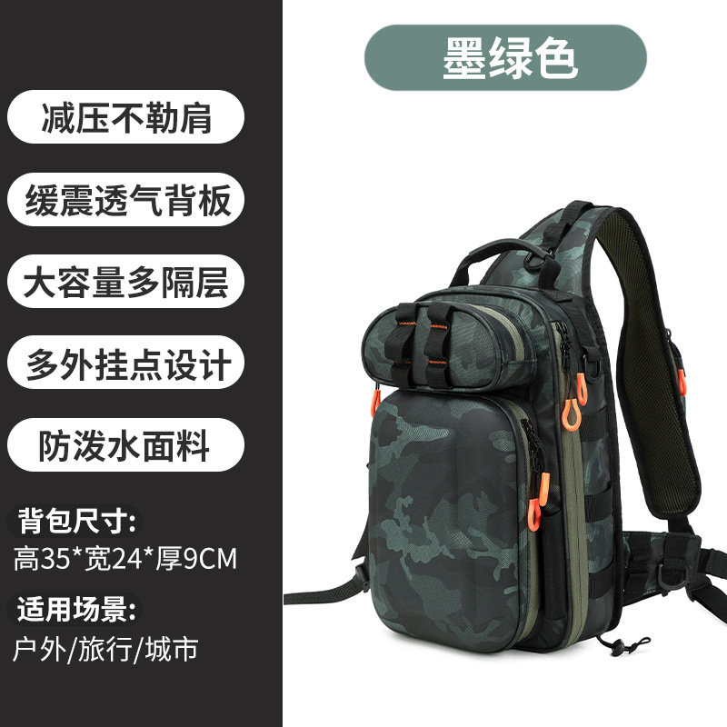 Lure bag: Multi-functional lure bag, dual-purpose high-end PVC hard shell waterproof backpack, crossbody bag, outdoor travel bag, cycling bag, fishing bag details Picture