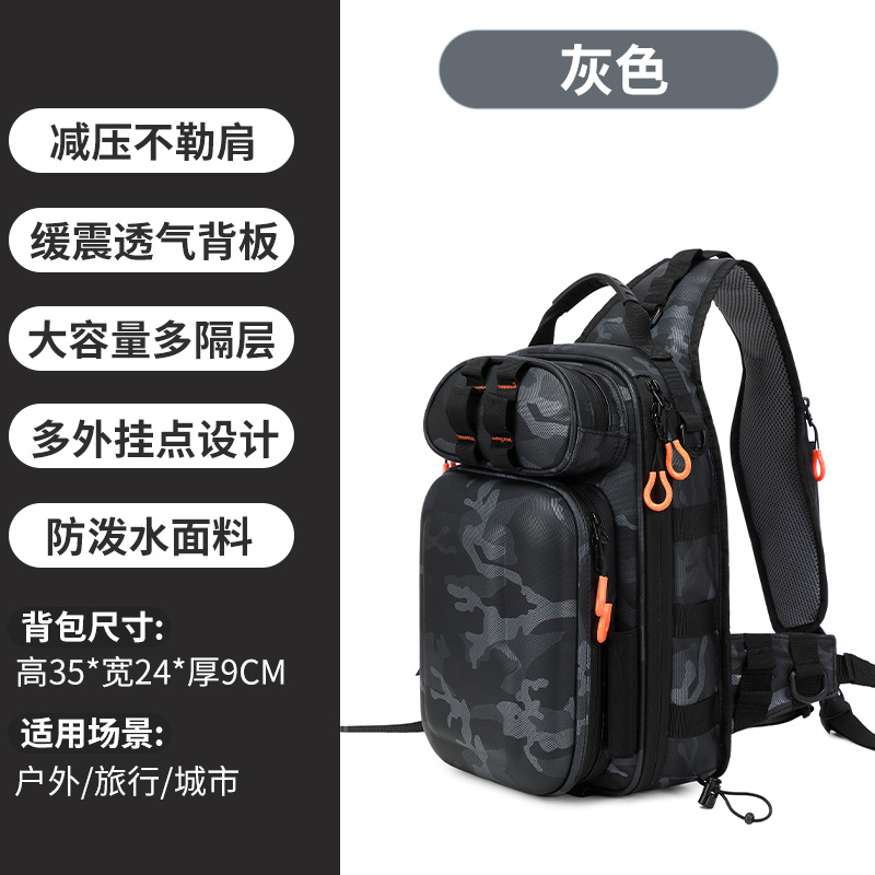 Lure bag: Multi-functional lure bag, dual-purpose high-end PVC hard shell waterproof backpack, crossbody bag, outdoor travel bag, cycling bag, fishing bag Application Scenario