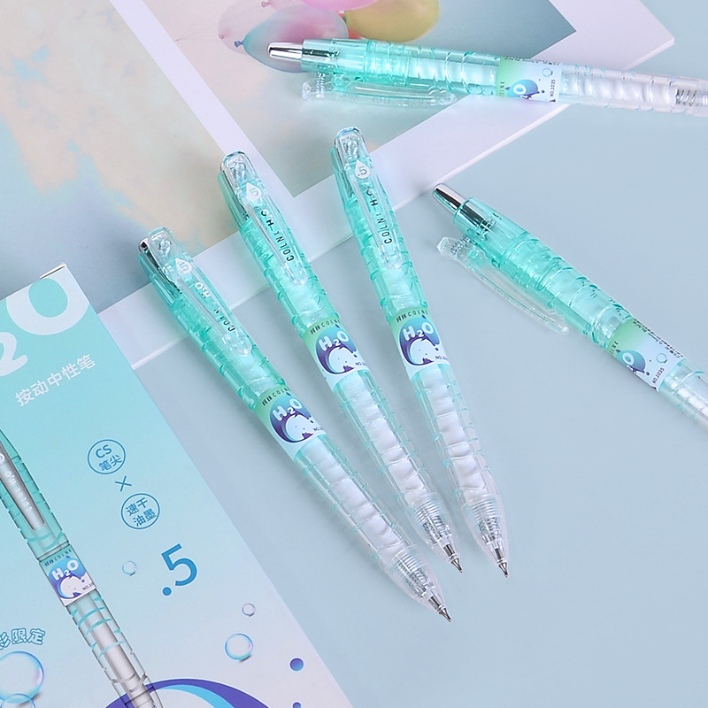 Kolin 1035 gel pen with 0.5 quick-drying press function for student exam practice and office signature pen wholesale Specification image
