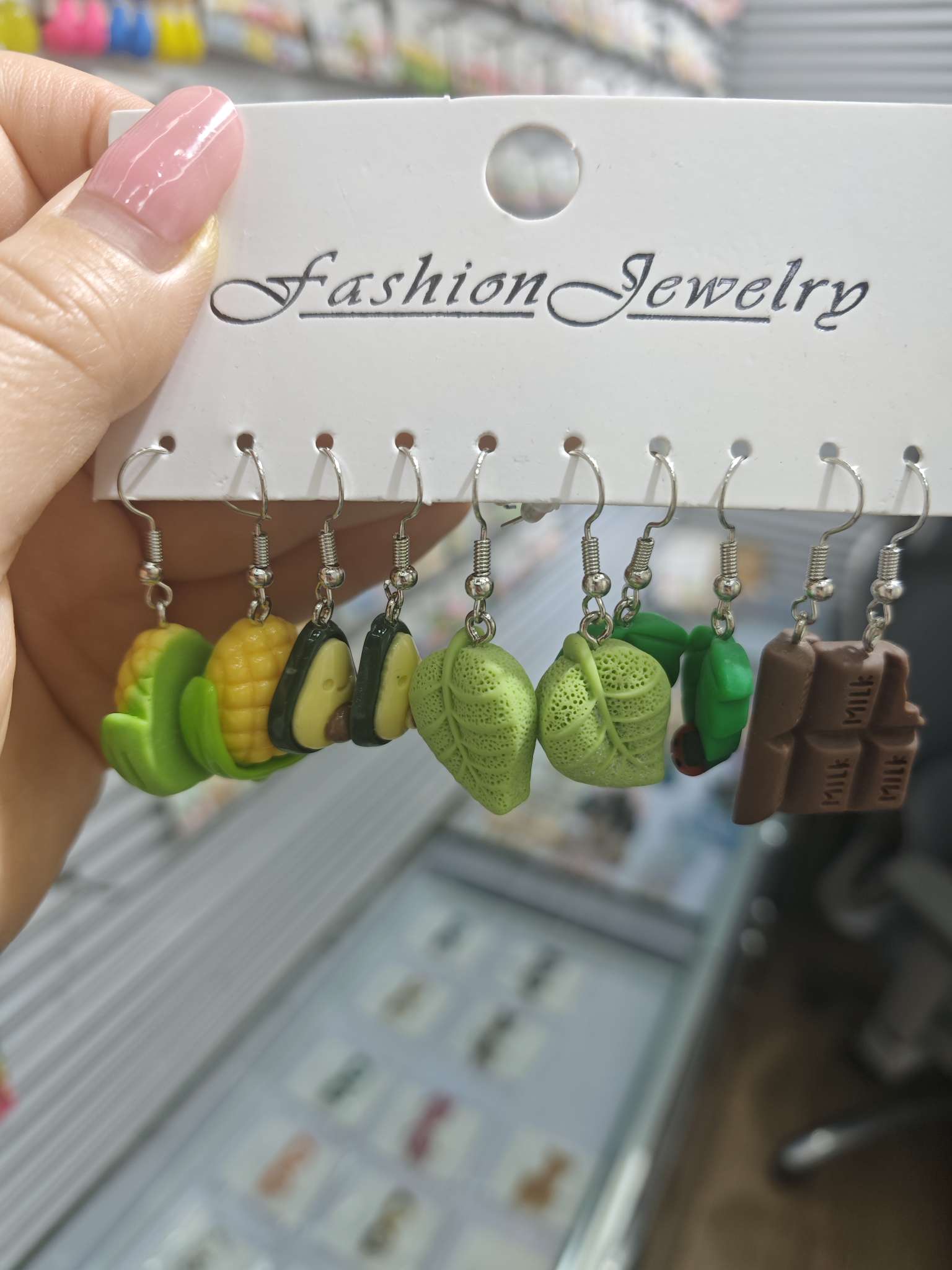 跨境热销树脂可爱卡通水果搞怪趣味个性耳环