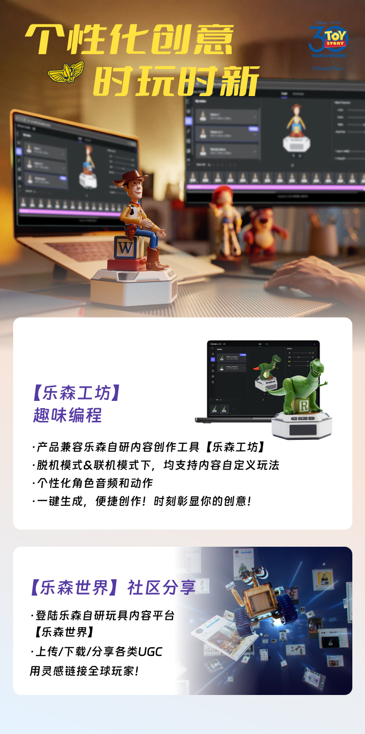 Lesen Green Dinosaur Robot Hug Dragon Mini Intelligent Robot (Without Base) pic 7