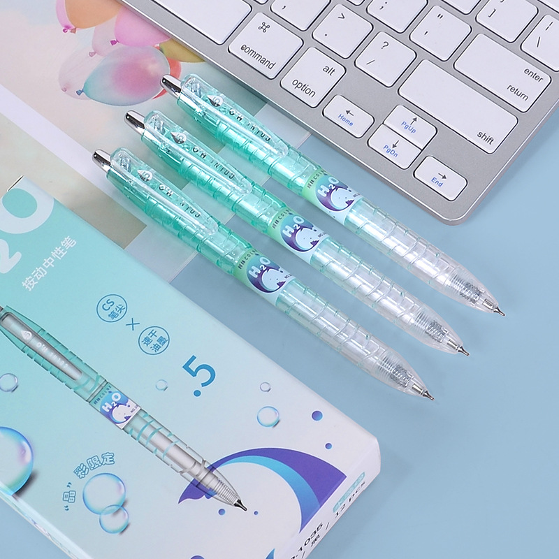 Kolin 1035 gel pen with 0.5 quick-drying press function for student exam practice and office signature pen wholesale details Picture
