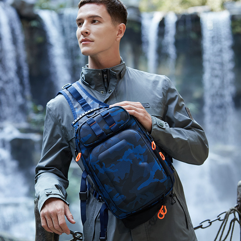 Lure bag: Sports and outdoor bag, accessories bag, waterproof outdoor equipment, PVC hard shell bag, cycling backpack, large capacity chest bag