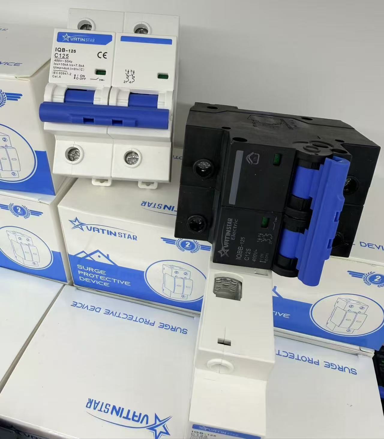 VATING STAR IQB-125 DC 2P DC surge protector Surge protection device Lightning Overvoltage protection switch details Picture