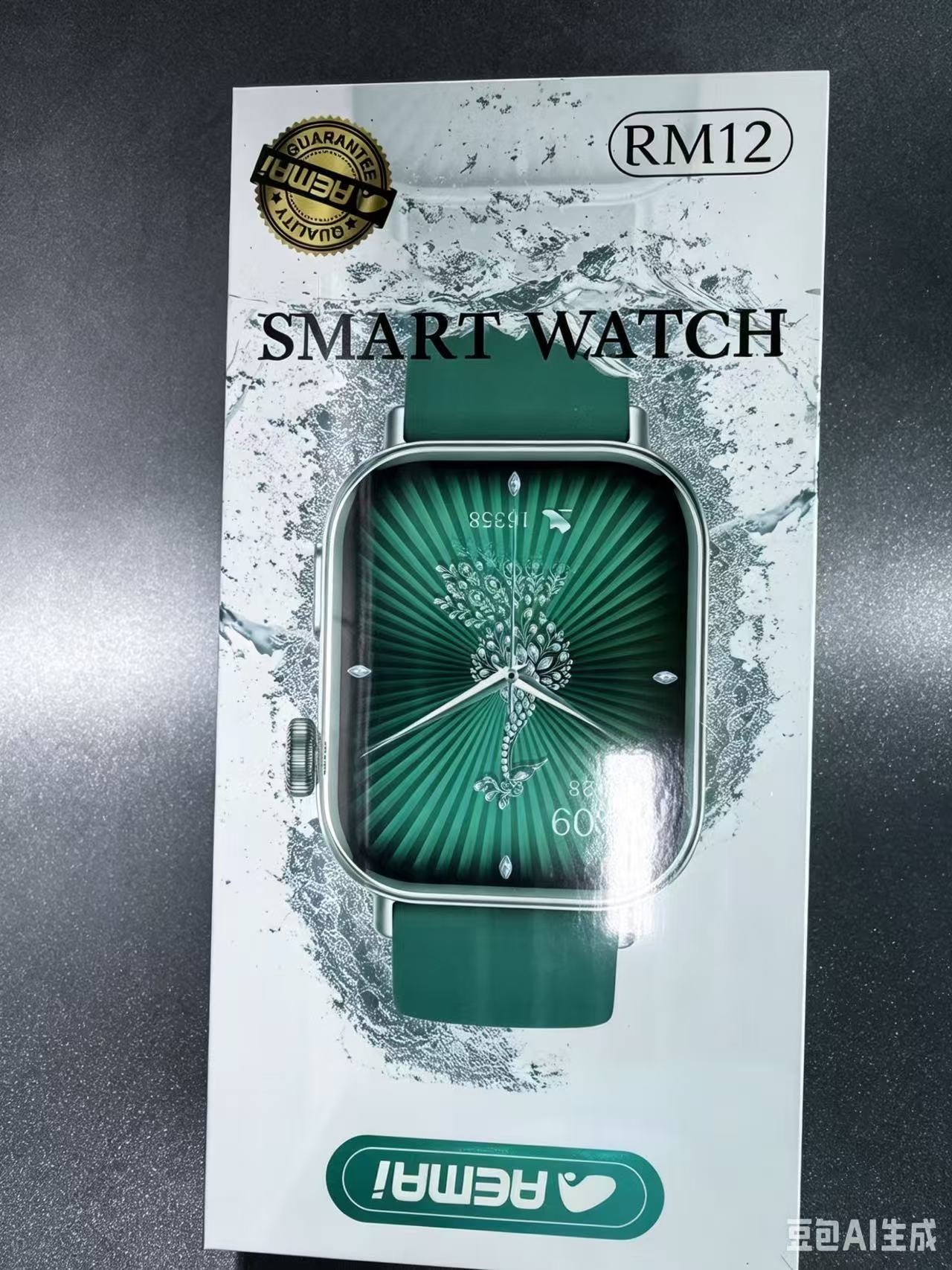 The RM12 smartwatch supports call positioning and heart rate monitoring Specification image