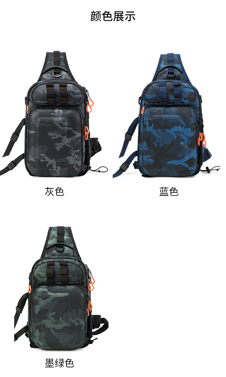 Lure bag: Multi-functional lure bag, dual-purpose high-end PVC hard shell waterproof backpack, crossbody bag, outdoor travel bag, cycling bag, fishing bag detail image 8