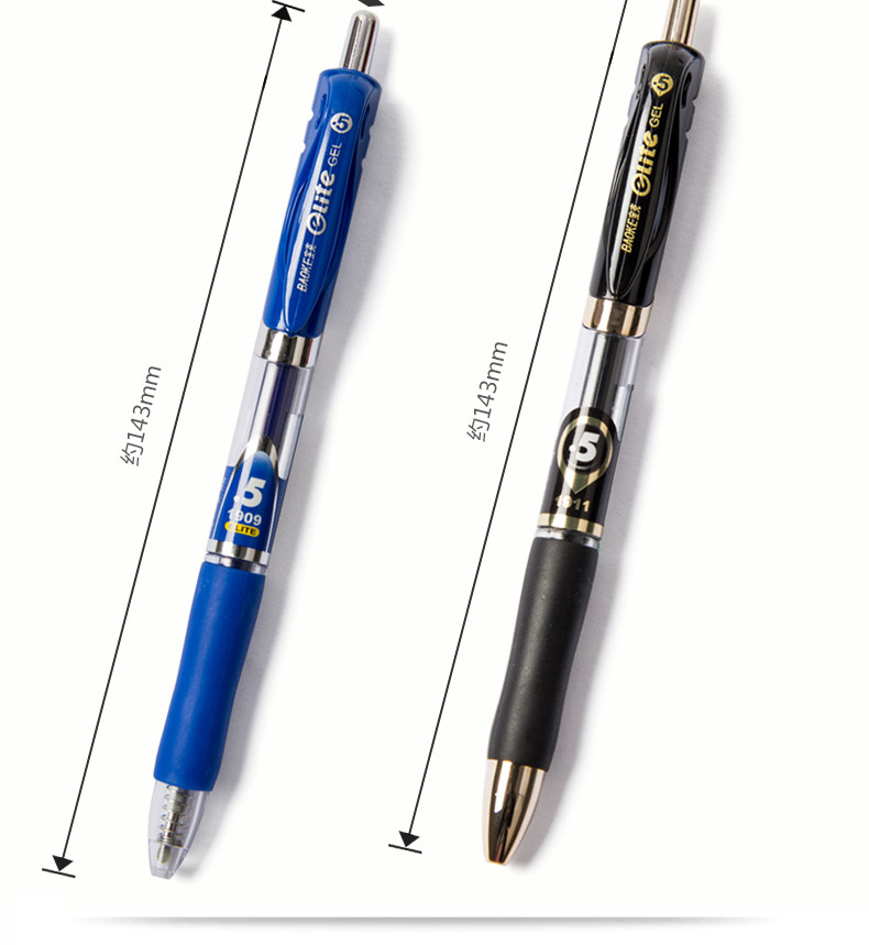 Baok Business Office signature pen, ballpoint pen, gel pen, blue-black 0.5. Press the prescription pen to print Logo pic 2