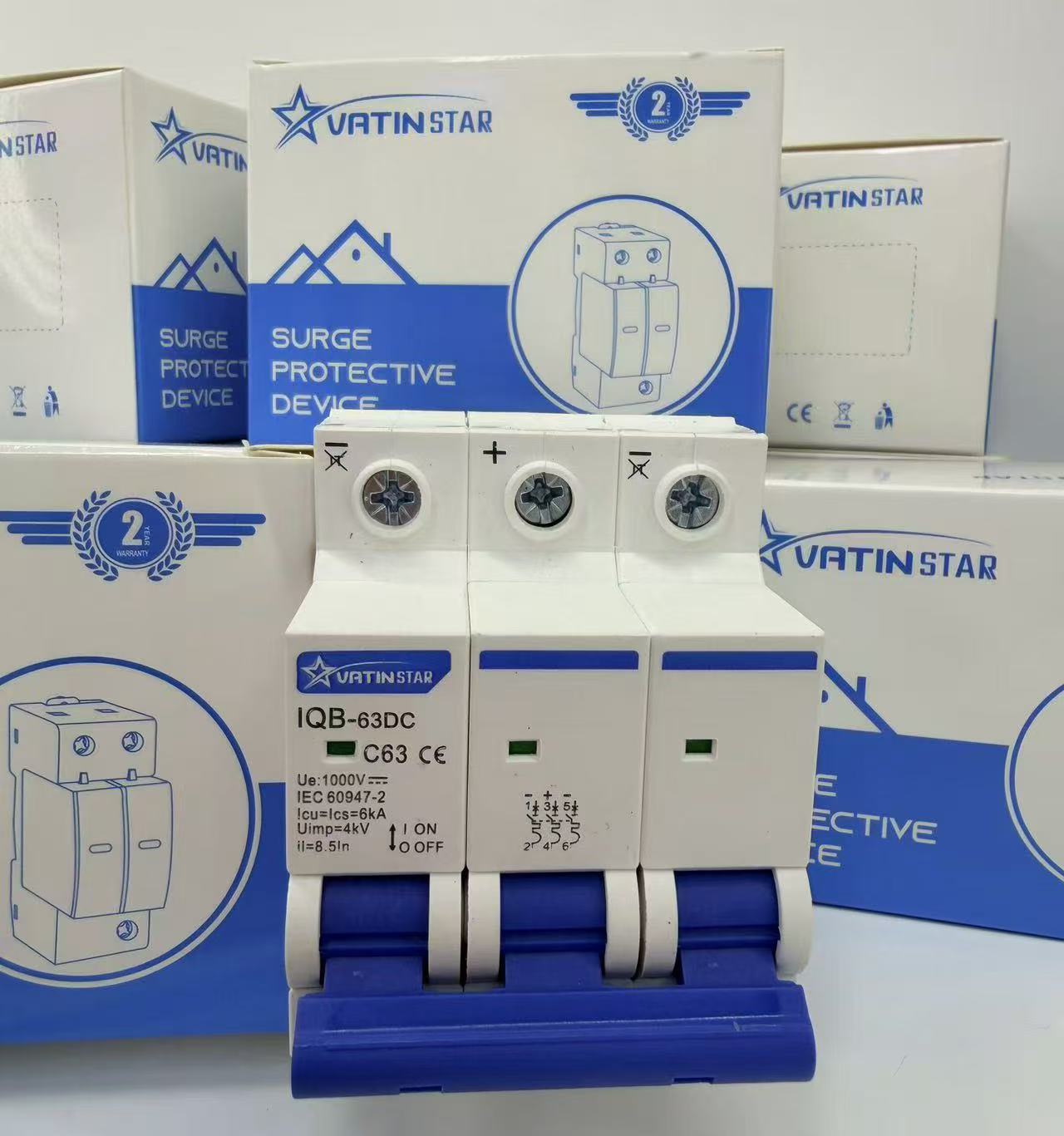 VATING STAR IQB-125 DC 2P DC surge protector Surge protection device Lightning Overvoltage protection switch Specification image
