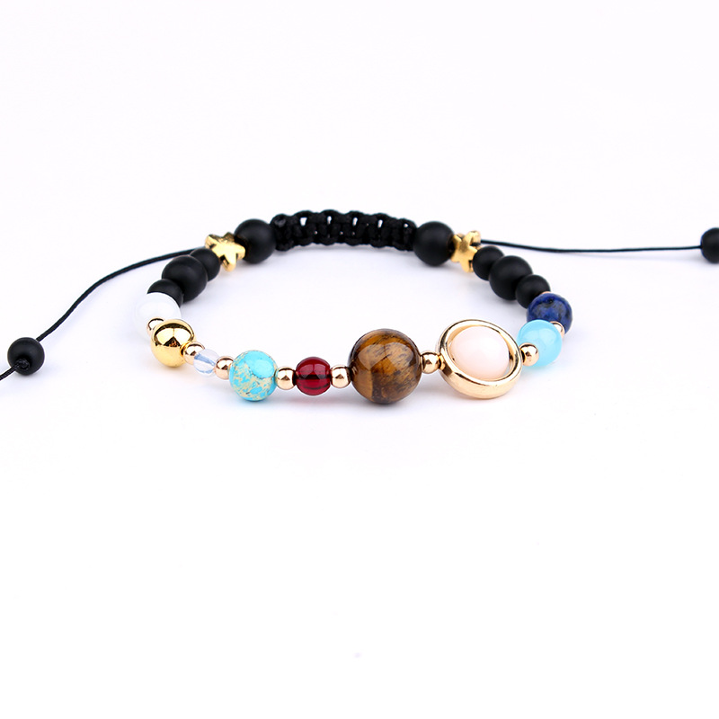 Starry Sky Nine Planets Volcanic Stone bracelet, simple and versatile couple bracelet, personalized energy stone bracelet manufacturer wholesale detail image 4