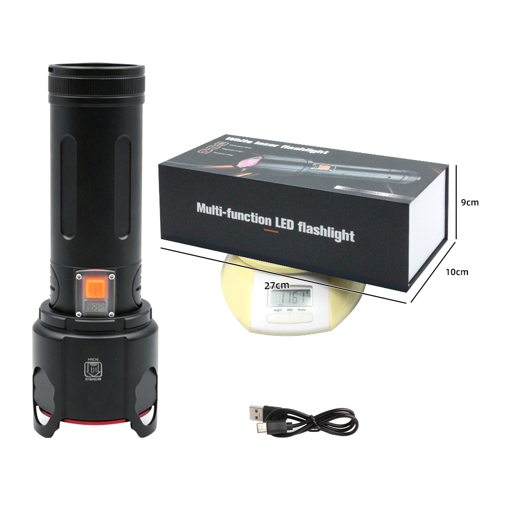 KINSACH work light White Laser high-intensity flashlight Set Multi-functional emergency lighting portable flashlight Specification image