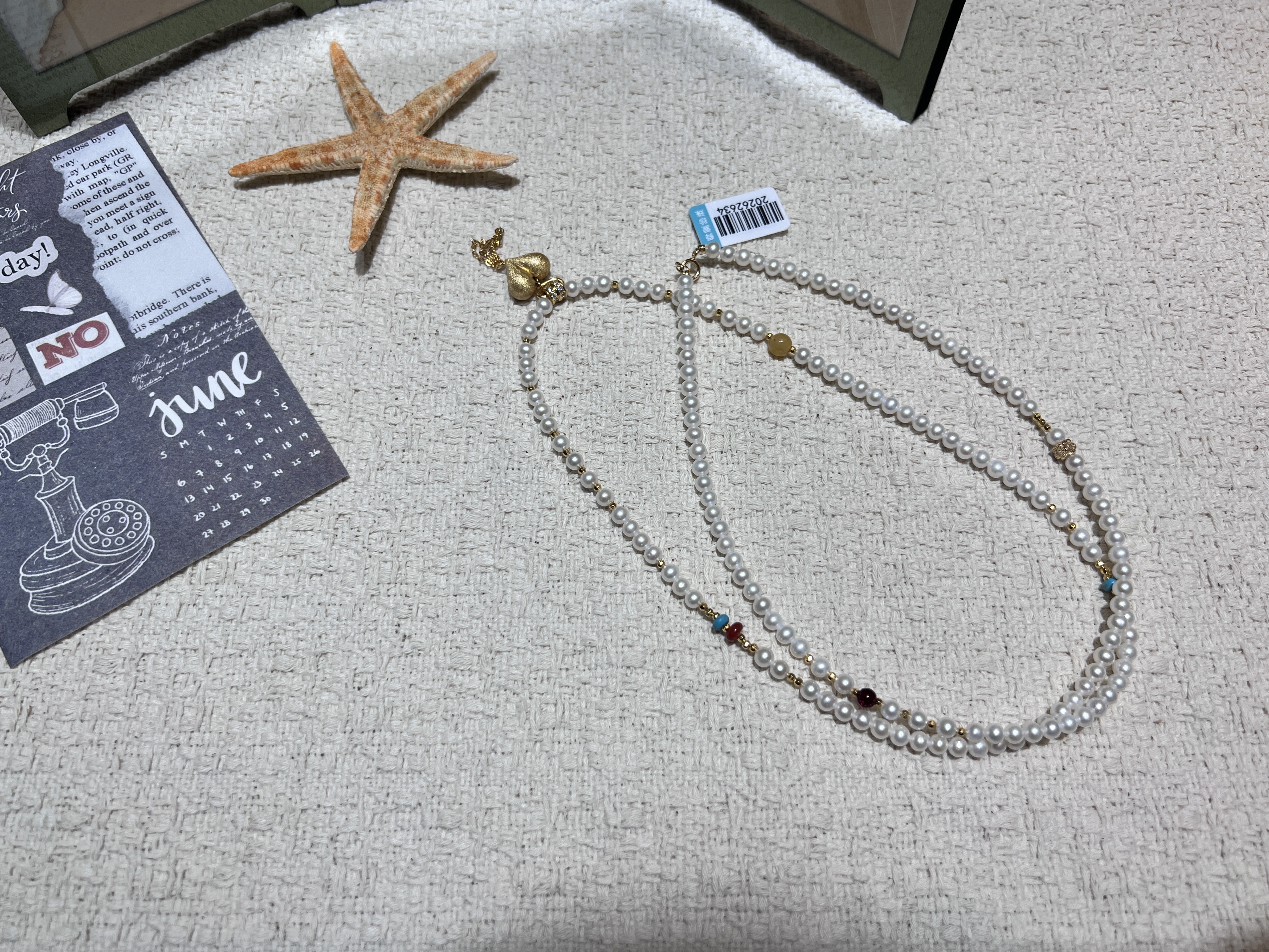 Natural freshwater round pearls paired with 925 silver jewelry Shun Ai pearls detail image 2