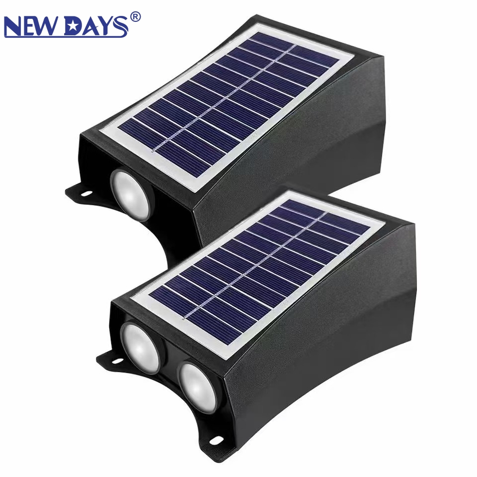 NEWDAYS brand cross-border new led integrated solar waist trapezoidal wall lamp, outdoor waterproof, energy-saving, high-brightness lighting decorative garden lamp, solar lamp street lamp