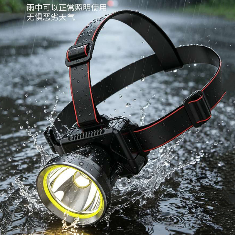 V11 headlamp USB charging, hand-waving sensor white laser headlamp, cycling headlamp, outdoor camping headlamp, miner's lamp, repair headlamp, camping headlamp, fishing headlamp details Picture