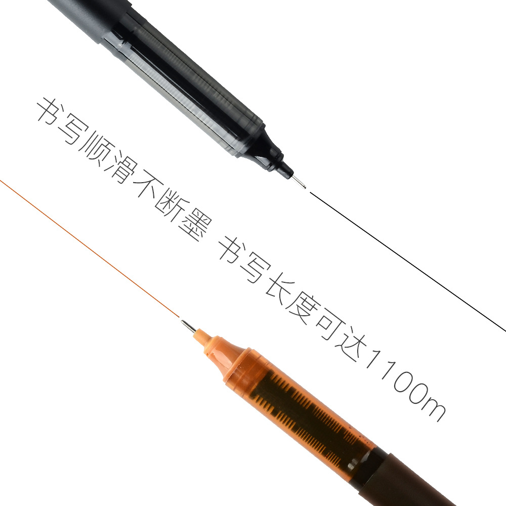Small white dot straight liquid ballpoint pen, large-capacity color retro gel pen, full needle tube student notebook pen, quick-drying Application Scenario