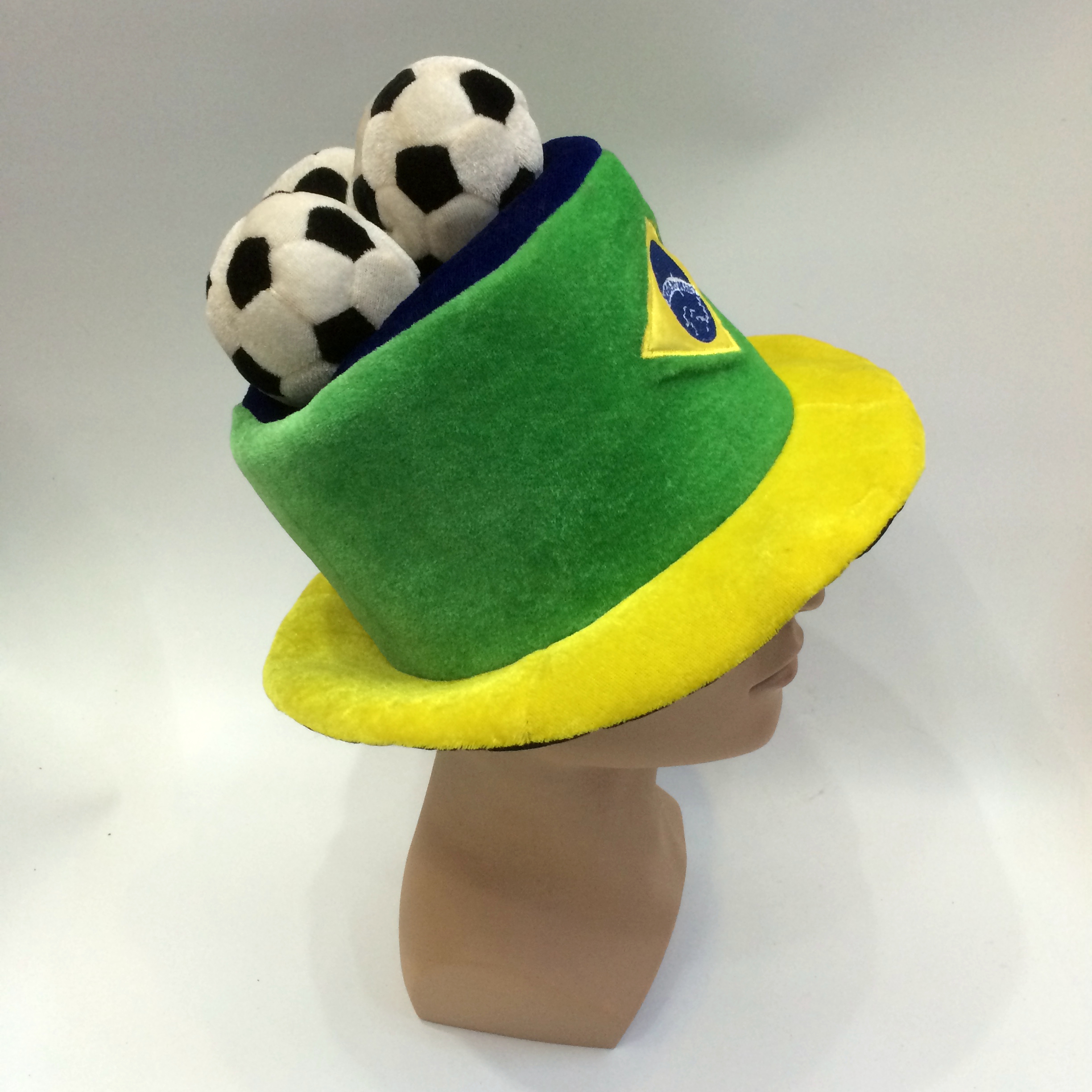 Chanifang festival peluca sombrero brasil tres fútbol fan sombrero festival sombrero 1102 Specification image