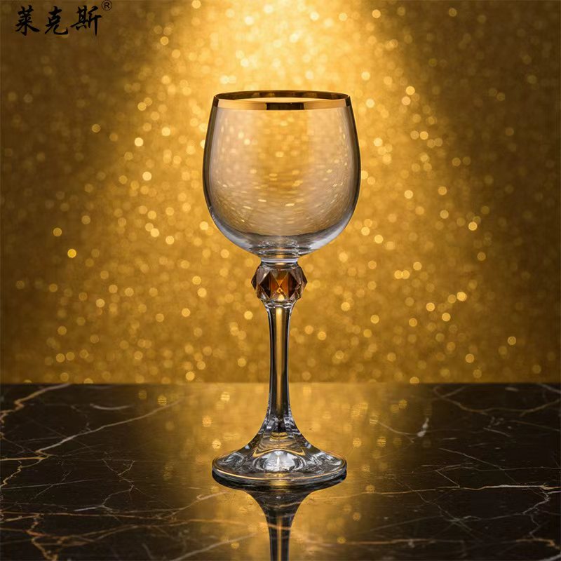 捷克进口直销无铅水晶酒具红酒杯、醒酒器、白酒杯等套装，手工雕刻描金150m茱丽叶l无铅水晶白葡萄酒杯 Specification drawing