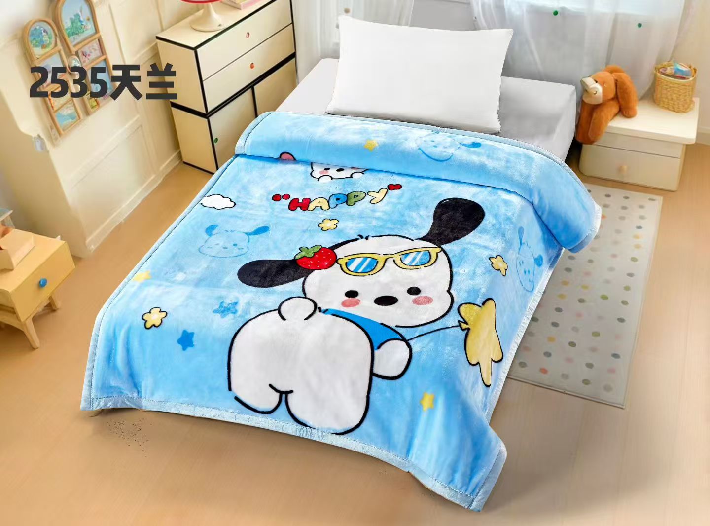 Factory direct sales, cartoon pattern blanket, soft, skin-friendly and warm home bed cover, Spring and autumn quilt 195832067 detail image 1